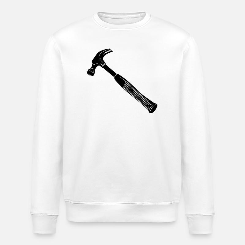 Marteau pour charpentier - Sweat bio ROLLER Stanley/Stella Unisexe - blanc