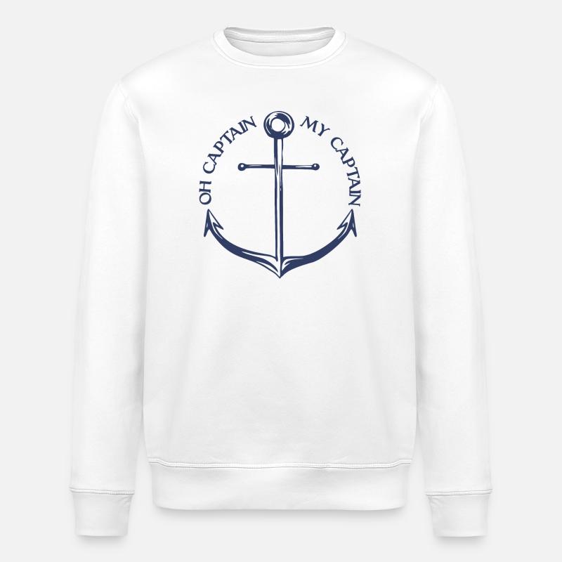 Oh Capitaine Mon Capitaine - Sweat bio ROLLER Stanley/Stella Unisexe - blanc