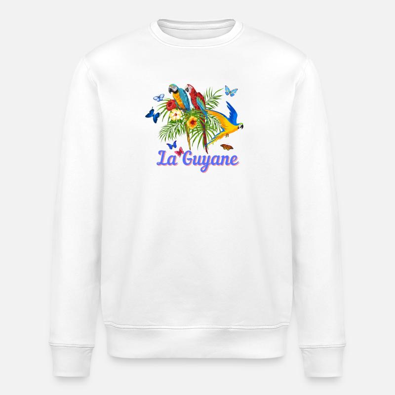 La Guyane - Sweat bio ROLLER Stanley/Stella Unisexe - blanc