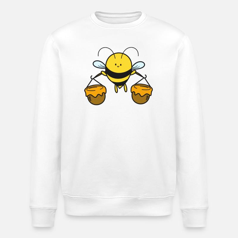 Biene Bienen - Stanley/Stella Unisex Bio-Sweatshirt ROLLER - Weiß
