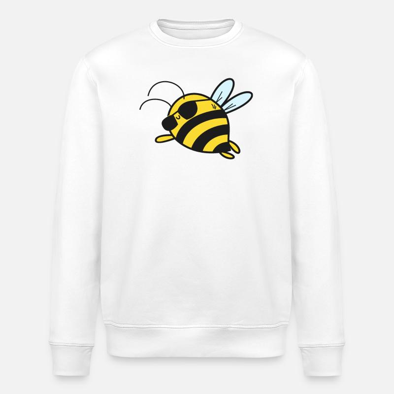Biene Bienen - Stanley/Stella Unisex Bio-Sweatshirt ROLLER - Weiß