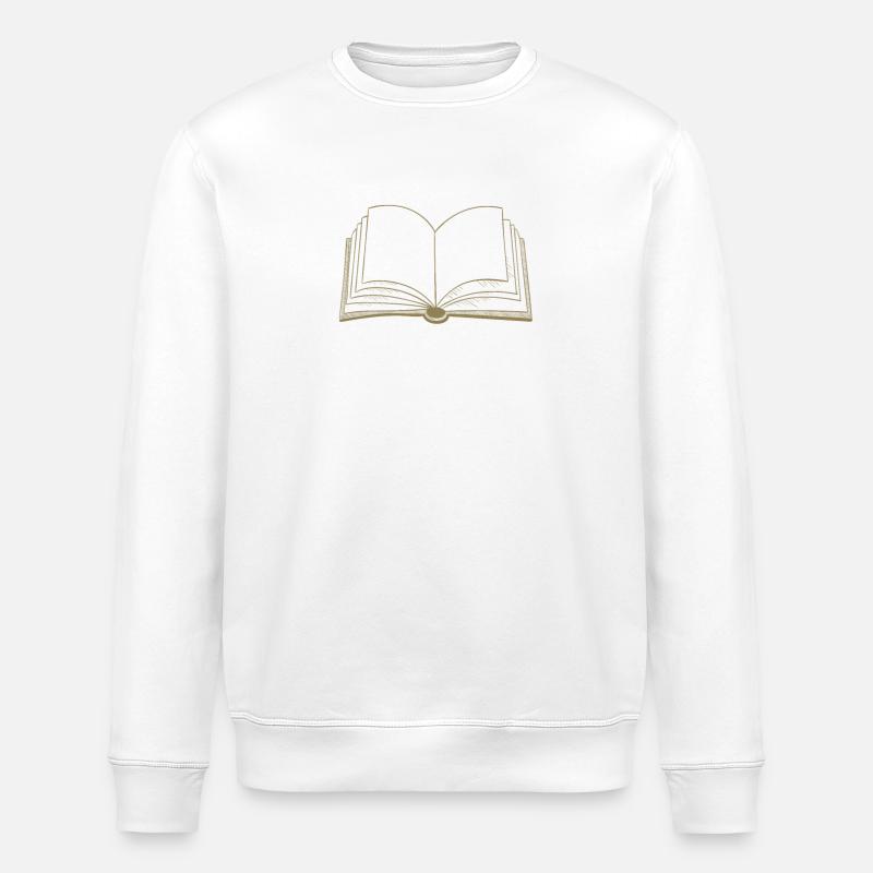 Bücher offenes Buch - Stanley/Stella Unisex Bio-Sweatshirt ROLLER - Weiß