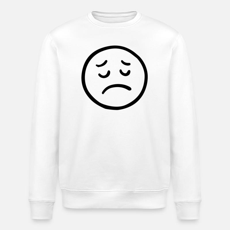 Visage triste avec un regard pensif - Sweat bio ROLLER Stanley/Stella Unisexe - blanc