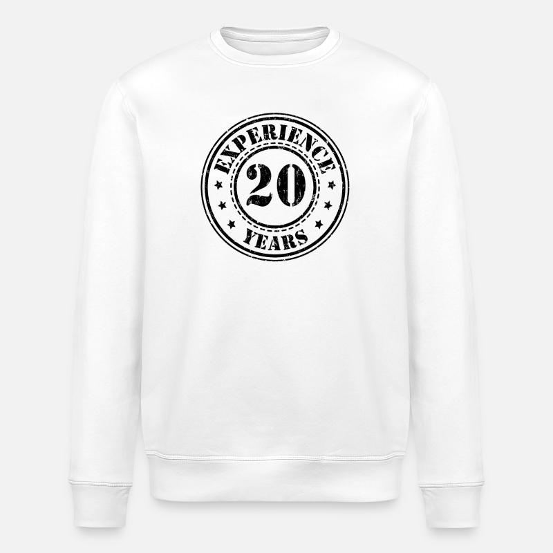 20 ans d’expérience 20 ans - Sweat bio ROLLER Stanley/Stella Unisexe - blanc