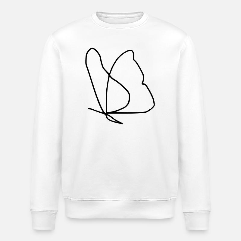 Papillon - Sweat bio ROLLER Stanley/Stella Unisexe - blanc