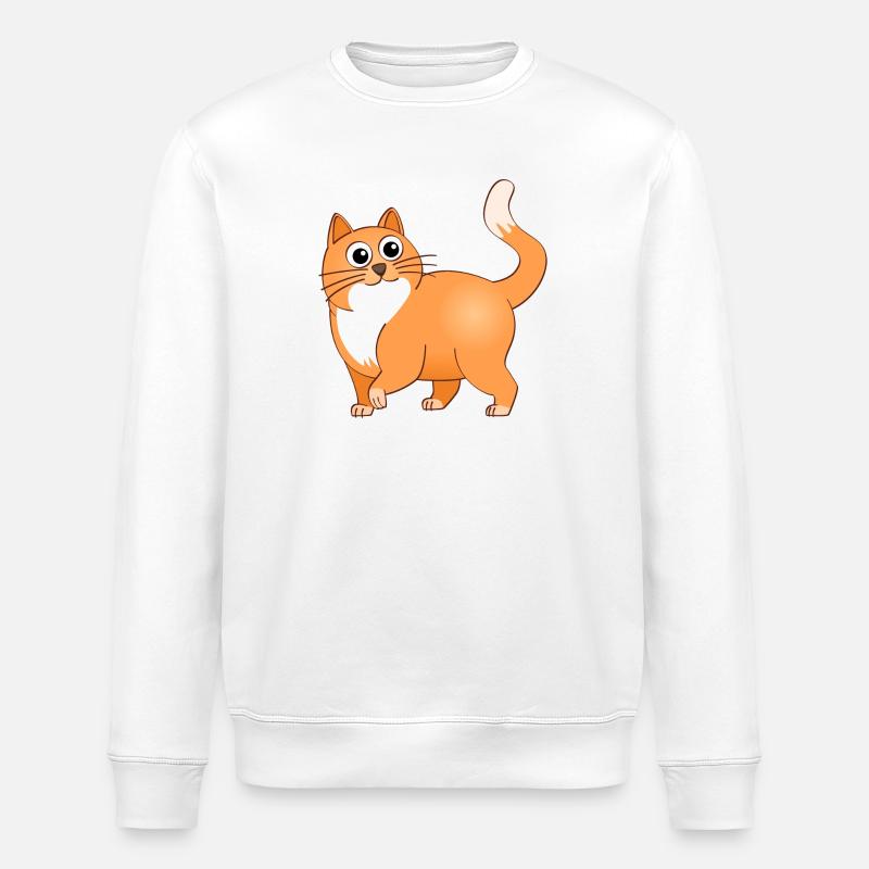 Le chat joyeux - Sweat bio ROLLER Stanley/Stella Unisexe - blanc