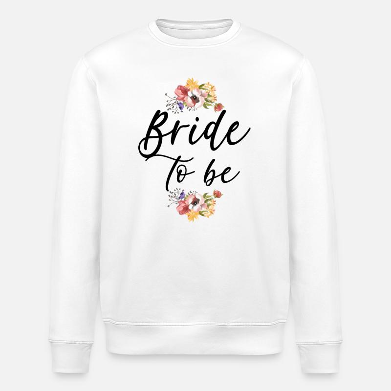 Fiançailles de mariage nuptial - Sweat bio ROLLER Stanley/Stella Unisexe - blanc