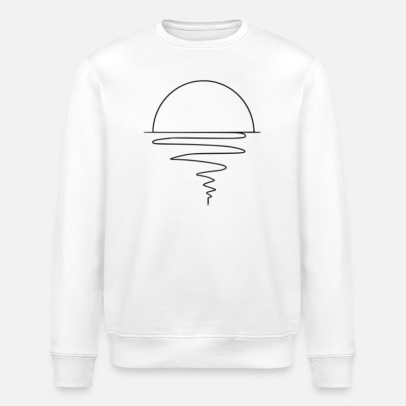 Coucher de soleil - Sweat bio ROLLER Stanley/Stella Unisexe - blanc