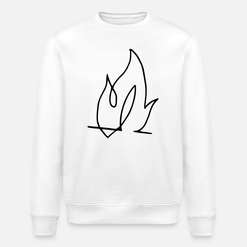 Flamme, Feuer !!! - Stanley/Stella Unisex Bio-Sweatshirt ROLLER - Weiß