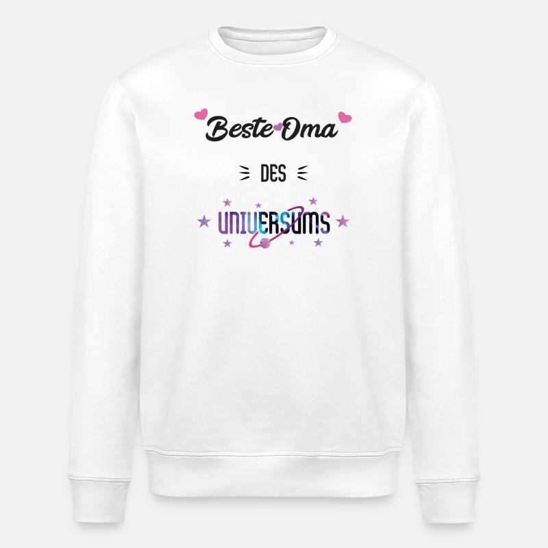 Oma des Universums - Stanley/Stella Unisex Bio-Sweatshirt ROLLER - Weiß