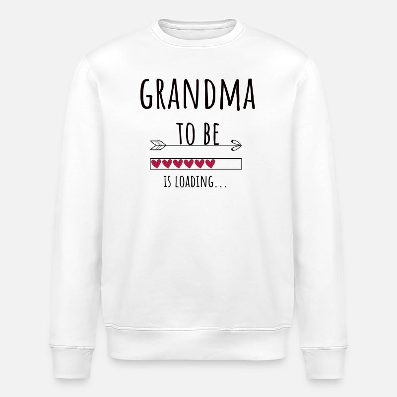Grand-mère Grand-mère Annonce Cadeau enceinte - Sweat bio ROLLER Stanley/Stella Unisexe - blanc
