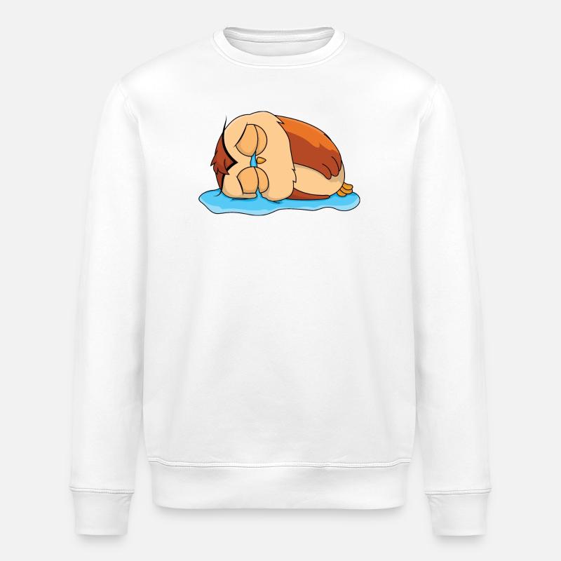 Trauriger Kauz - Stanley/Stella Unisex Bio-Sweatshirt ROLLER - Weiß