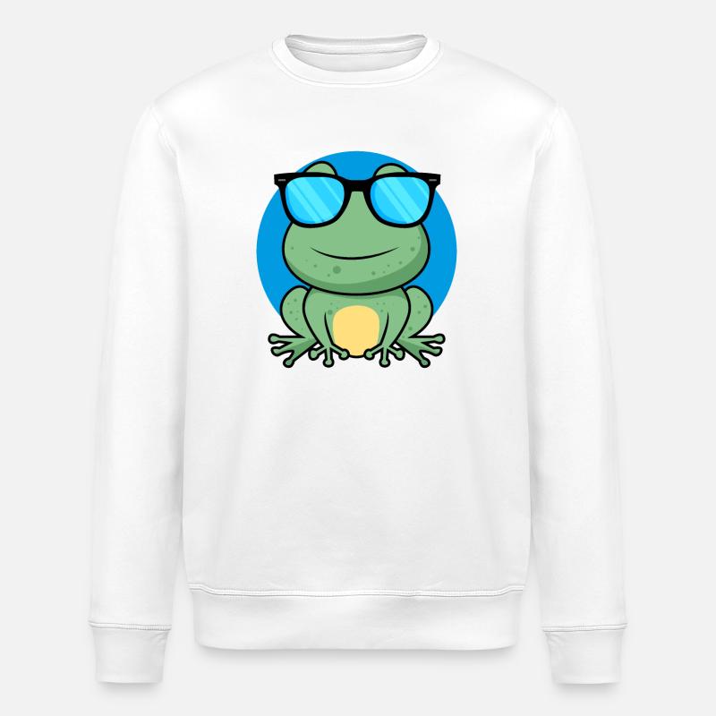 Grenouille cool - Sweat bio ROLLER Stanley/Stella Unisexe - blanc