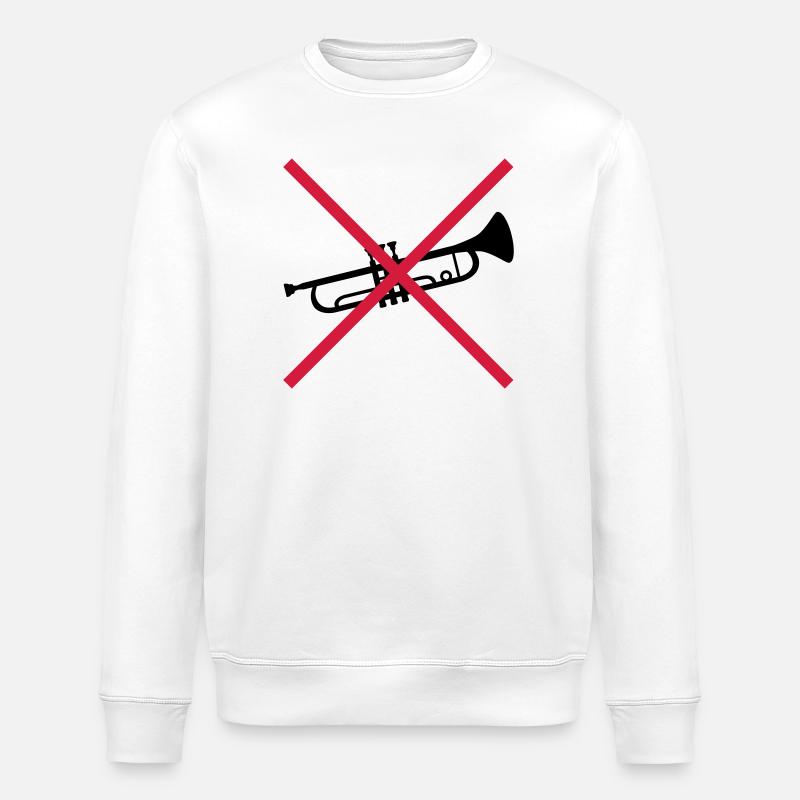 Trumpet Forbidden Shield - Stanley/Stella ROLLER Unisex Organic Sweatshirt - white