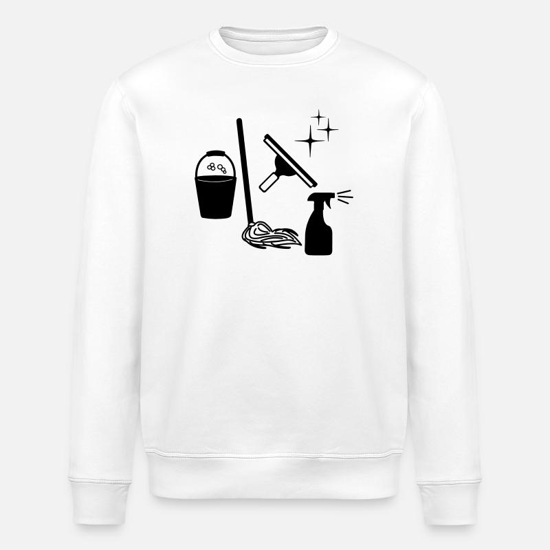 Logo Nettoyeur de vitres - Sweat bio ROLLER Stanley/Stella Unisexe - blanc