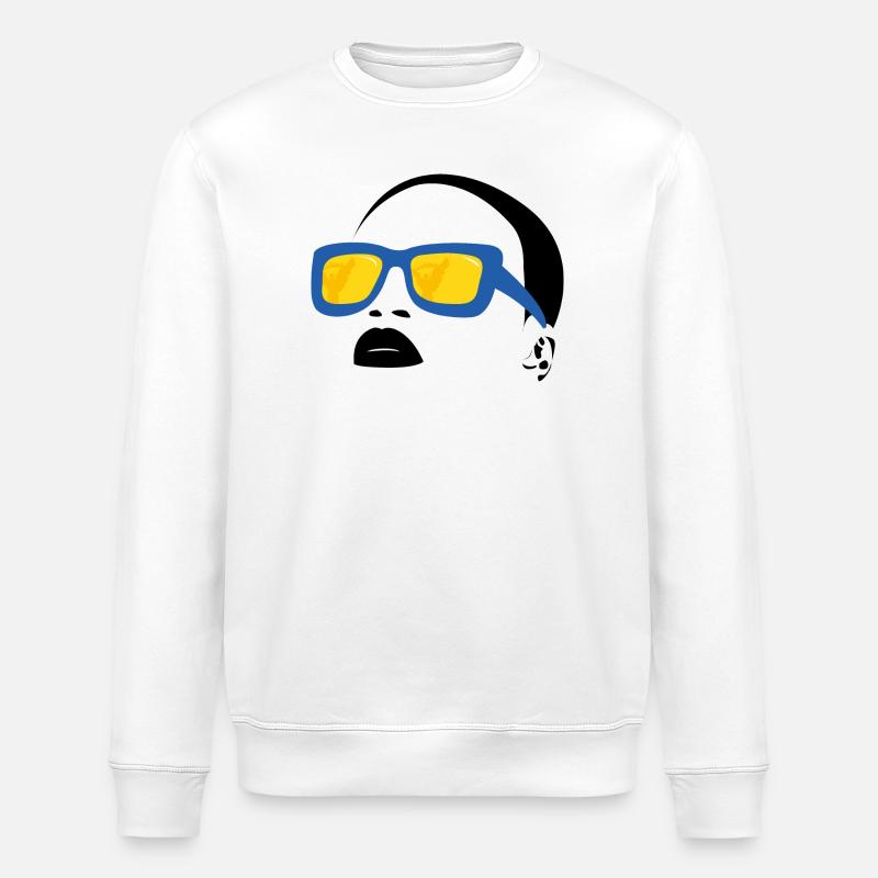 Strand und Sonnenbrille Design - Stanley/Stella Unisex Bio-Sweatshirt ROLLER - Weiß