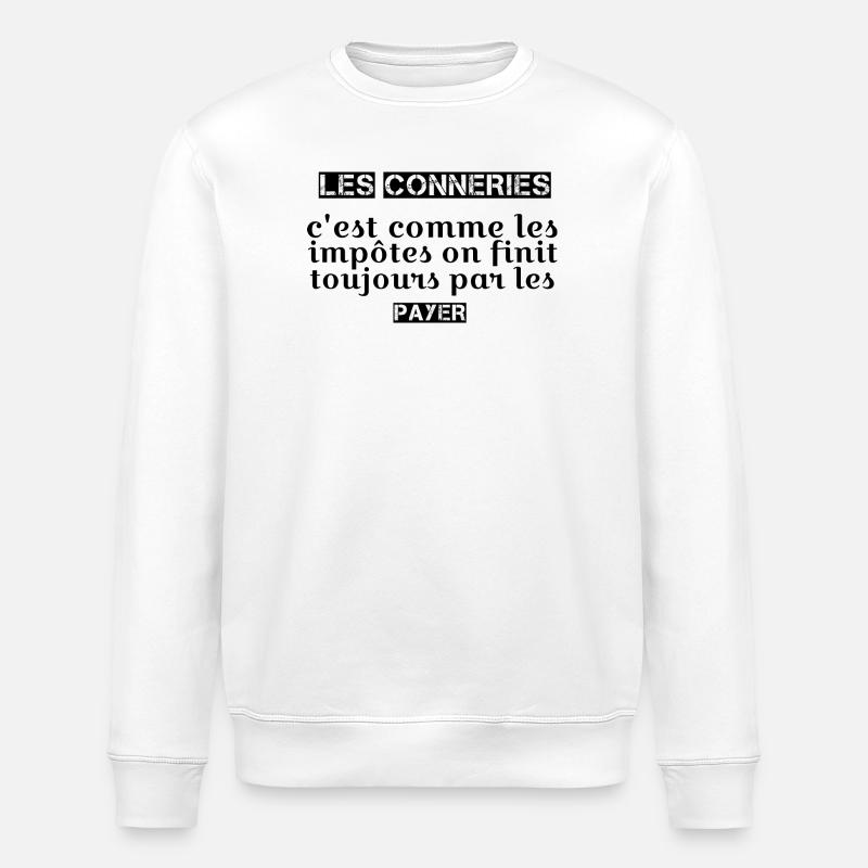 Design floral abstrait en pastel - Sweat bio ROLLER Stanley/Stella Unisexe - blanc