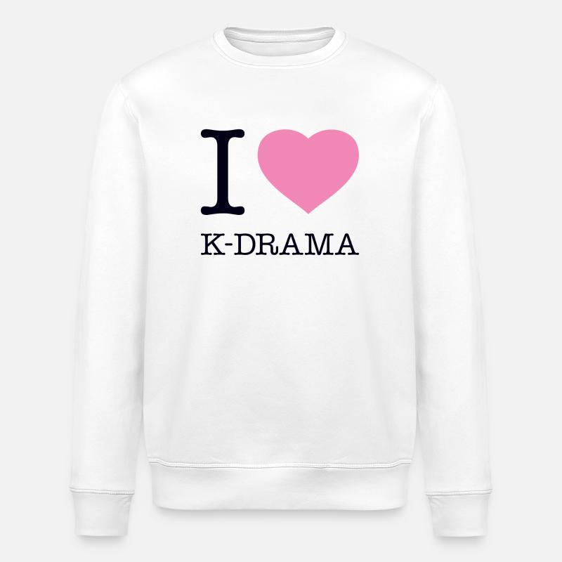 I LOVE K-DRAMA - Stanley/Stella Unisex Bio-Sweatshirt ROLLER - Weiß