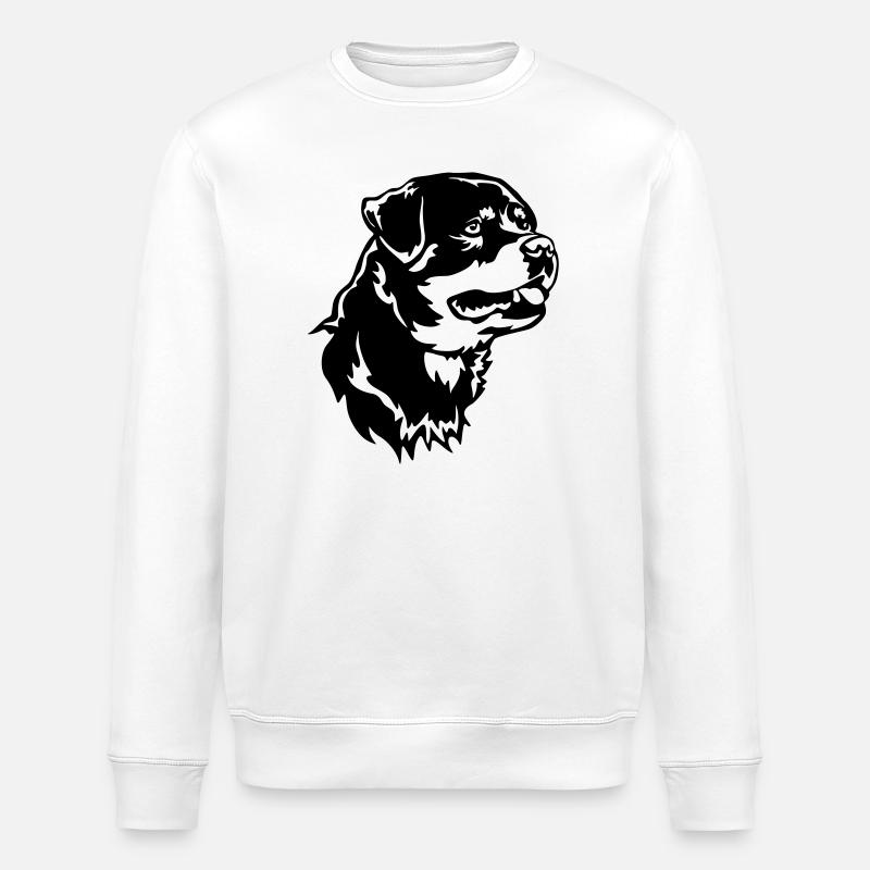 Rottweiler Kopf - Stanley/Stella Unisex Bio-Sweatshirt ROLLER - Weiß