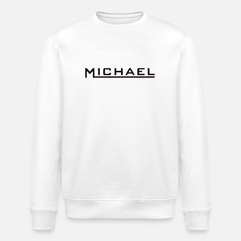 Michael Name Design schwarz - Stanley/Stella Unisex Bio-Sweatshirt ROLLER - Weiß