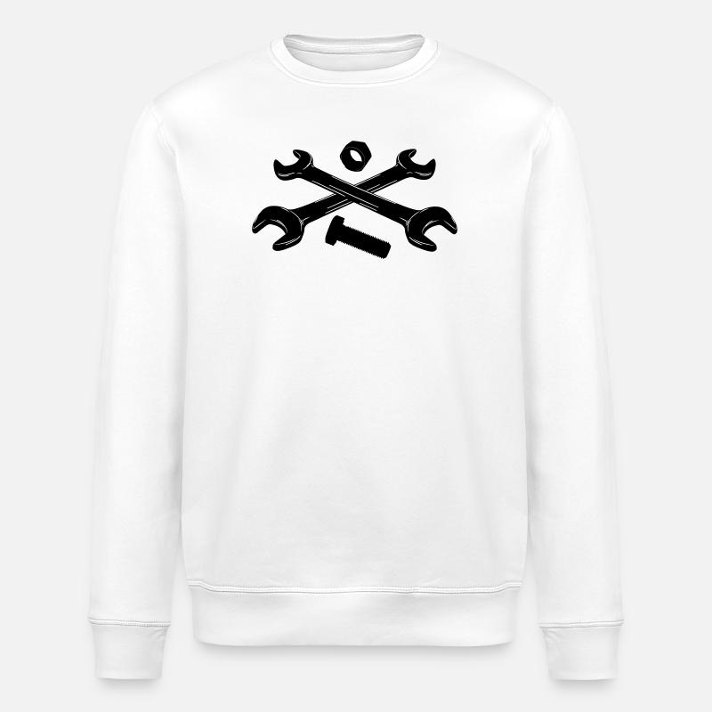 Outils clés écrou et boulon - Sweat bio ROLLER Stanley/Stella Unisexe - blanc