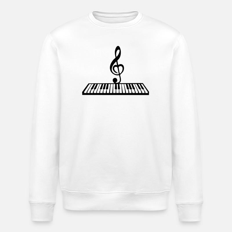 Piano avec touche de musique, clavier - Sweat bio ROLLER Stanley/Stella Unisexe - blanc