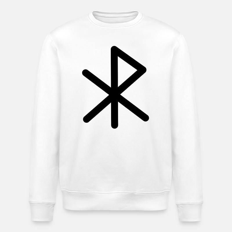 Liebe Viking Runes LIEBE - Stanley/Stella Unisex Bio-Sweatshirt ROLLER - Weiß