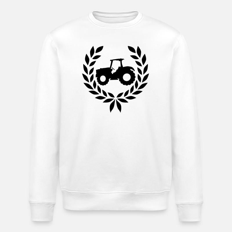 Tracteur laurel Wreath Farm - Sweat bio ROLLER Stanley/Stella Unisexe - blanc