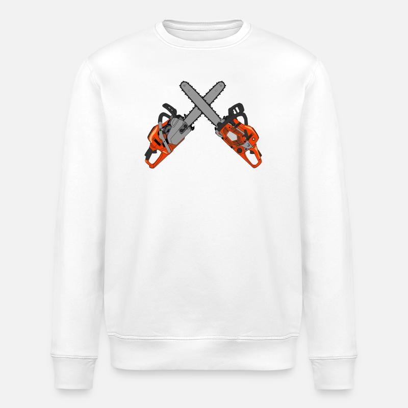 Chainsaw - Stanley/Stella ROLLER Unisex Organic Sweatshirt - white