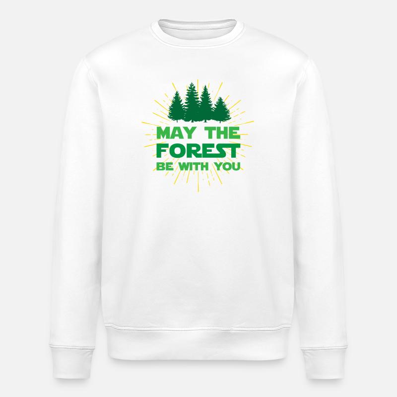 Möge der Wald mit dir sein - Stanley/Stella Unisex Bio-Sweatshirt ROLLER - Weiß