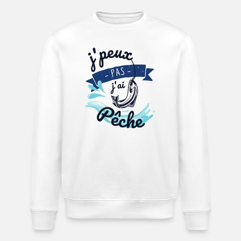 J'peux pas j'ai pêche - Sweat bio ROLLER Stanley/Stella Unisexe - blanc