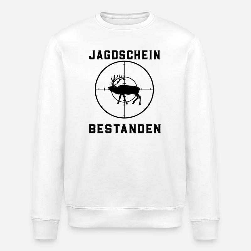Jagdschein bestanden - Stanley/Stella Unisex Bio-Sweatshirt ROLLER - Weiß