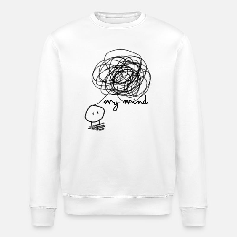 My mind - Stanley/Stella ROLLER Unisex Organic Sweatshirt - white