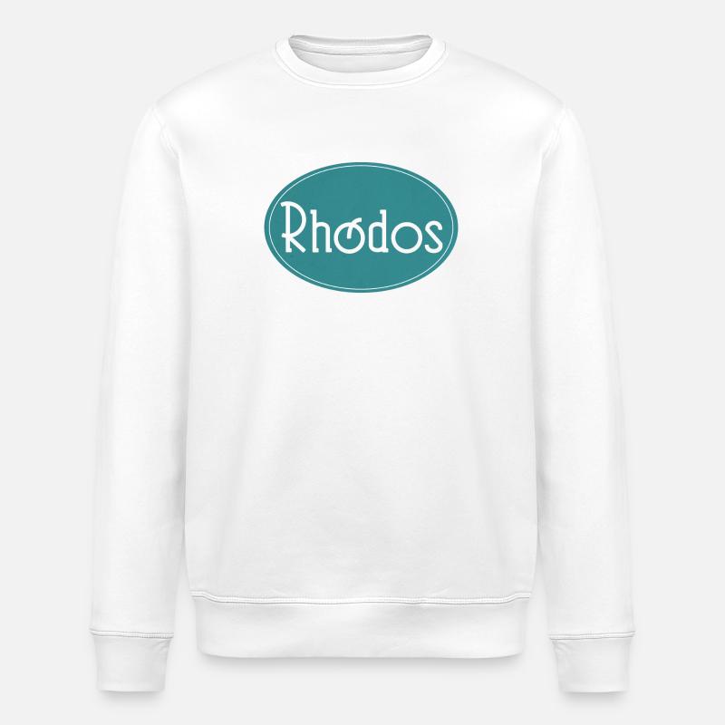 Rhodos Insel Retro Logo - Stanley/Stella Unisex Bio-Sweatshirt ROLLER - Weiß