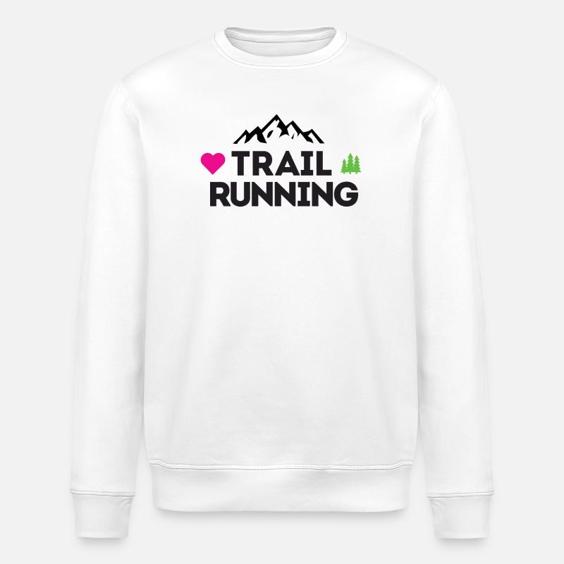 J’adore le Trail Running - Sweat bio ROLLER Stanley/Stella Unisexe - blanc