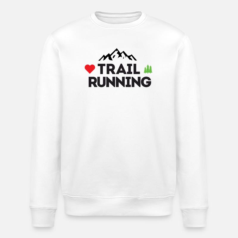 Ich liebe Trailrunning - Stanley/Stella Unisex Bio-Sweatshirt ROLLER - Weiß