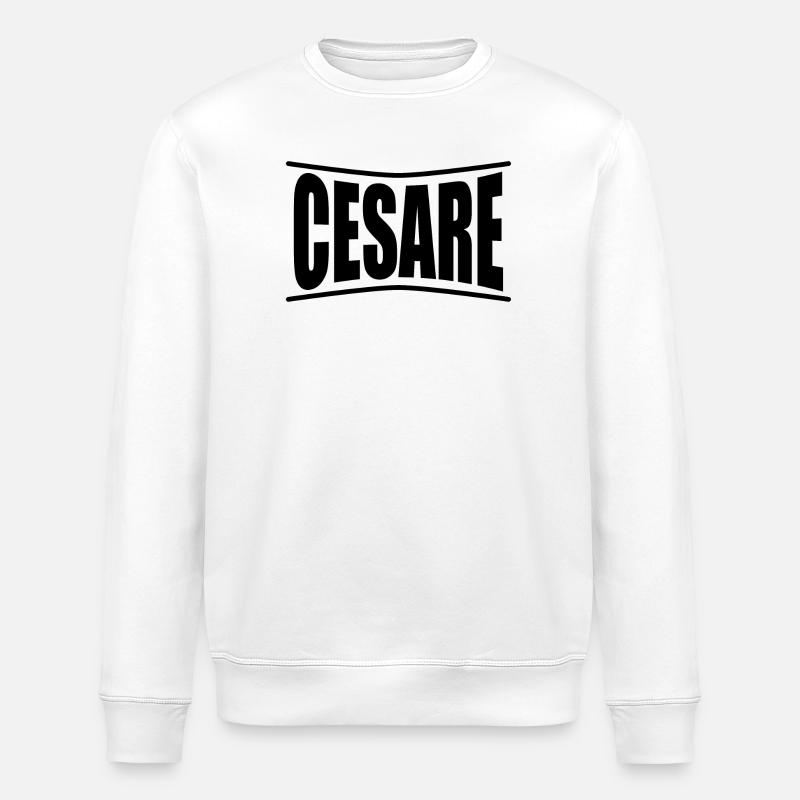 Cesare T-Shirt Geschenkidee - Stanley/Stella Unisex Bio-Sweatshirt ROLLER - Weiß