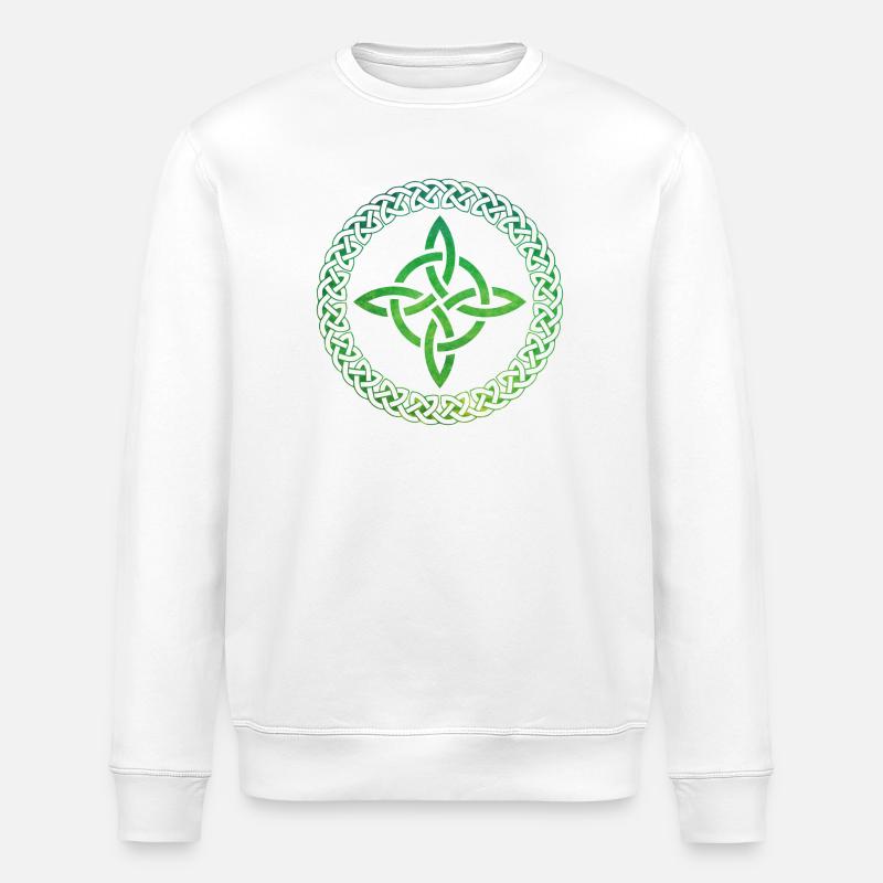 Celtic Knot - Stanley/Stella ROLLER Unisex Organic Sweatshirt - white