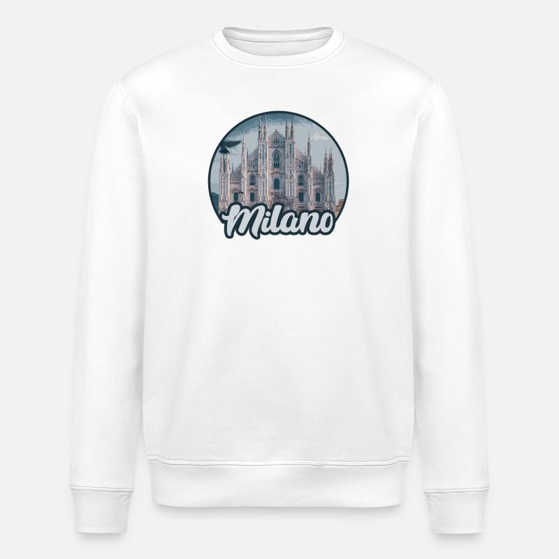 Silhouette du Duomo de Milano - Sweat bio ROLLER Stanley/Stella Unisexe - blanc