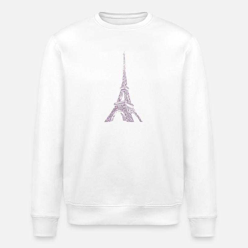 Paris Eiffelturm - Stanley/Stella Unisex Bio-Sweatshirt ROLLER - Weiß