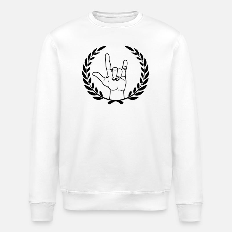 Respect du geste de la main - Sweat bio ROLLER Stanley/Stella Unisexe - blanc