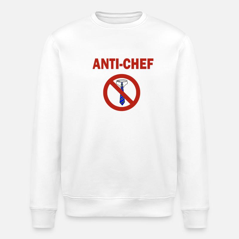 Anti-chef - Sweat bio ROLLER Stanley/Stella Unisexe - blanc