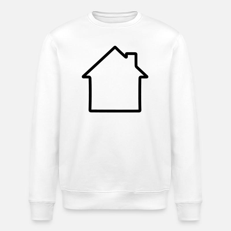 Logo simple de la maison - Sweat bio ROLLER Stanley/Stella Unisexe - blanc