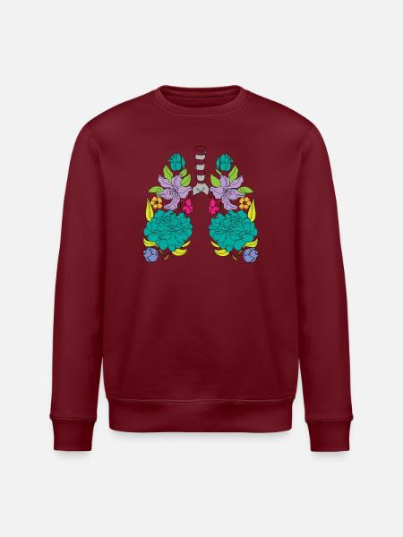 a lung of roses - Stanley/Stella ROLLER Unisex Organic Sweatshirt - white