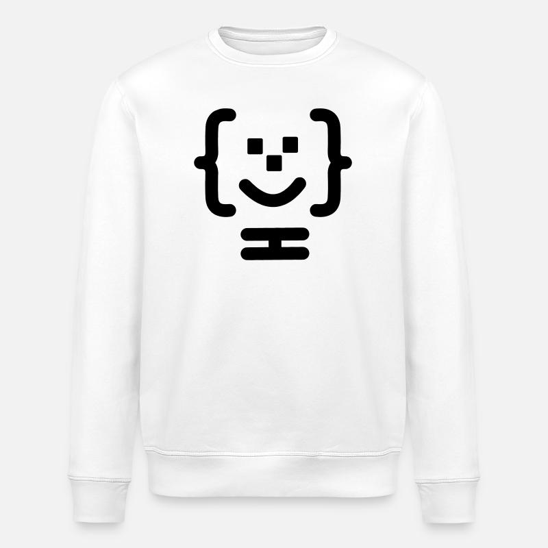 Code-Logo des Hauptprogrammierers - Stanley/Stella Unisex Bio-Sweatshirt ROLLER - Weiß