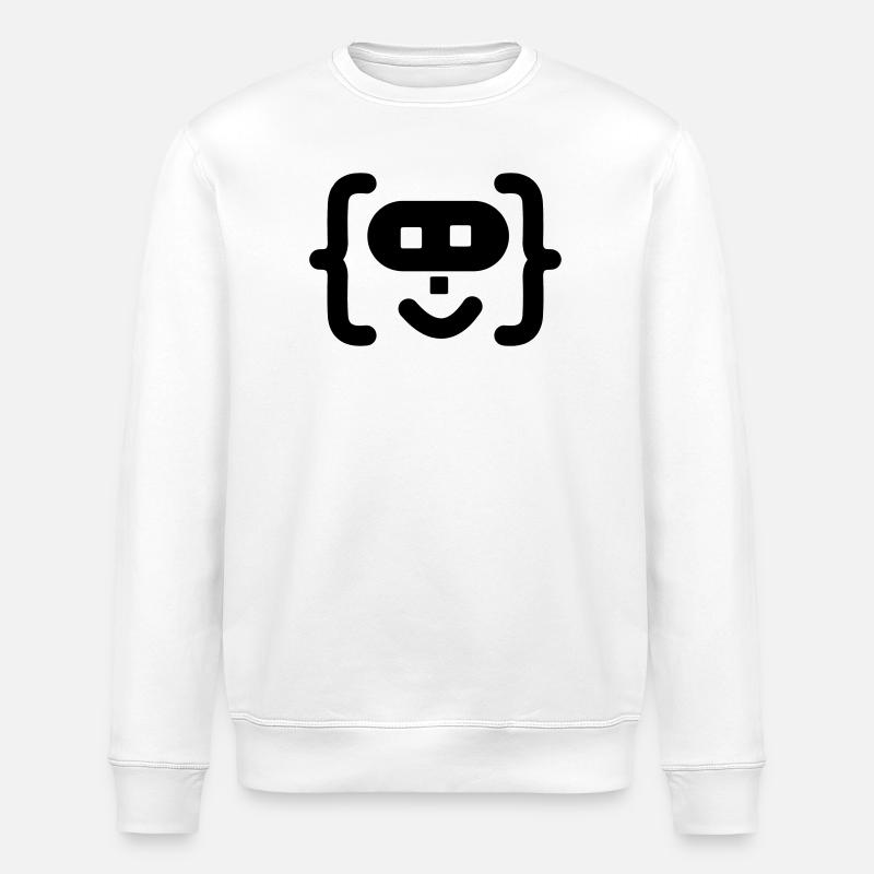 Hacker-Programmierer-Code-Logo - Stanley/Stella Unisex Bio-Sweatshirt ROLLER - Weiß