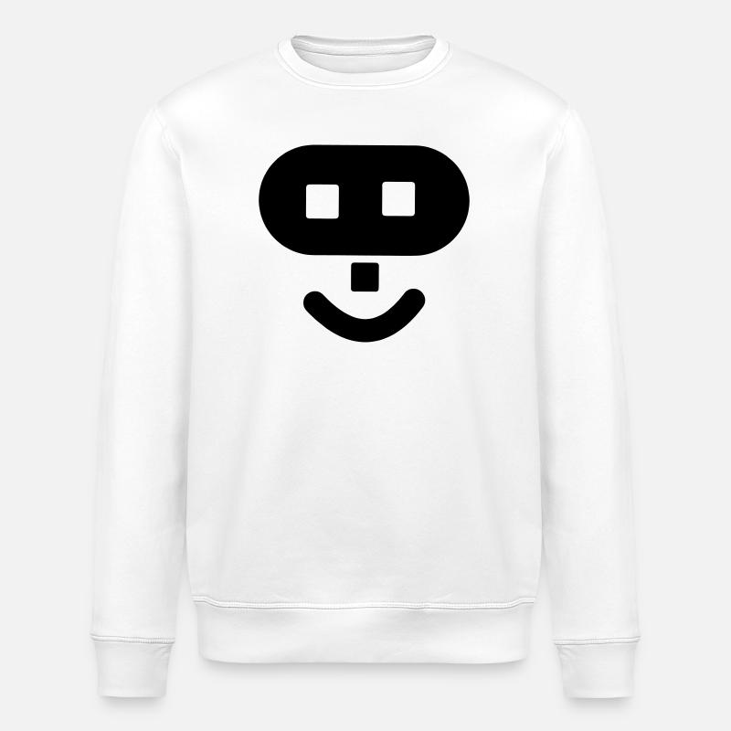 Hacker logo - Stanley/Stella ROLLER Unisex Organic Sweatshirt - white