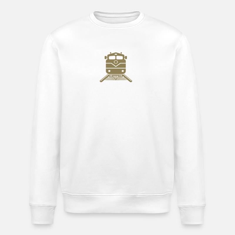 Train Train Driver Design - Stanley/Stella ROLLER Unisex Organic Sweatshirt - white