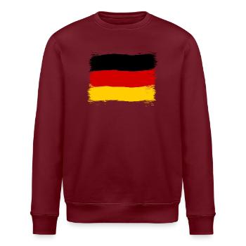 Deutschland Farben schwarz rot gold - Stanley/Stella Unisex Bio-Sweatshirt ROLLER - Weiß - Vorne - Nik (191cm)