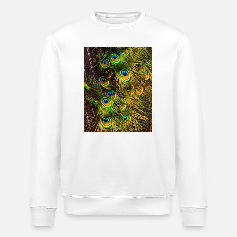 Pfauenfedern  - Stanley/Stella Unisex Bio-Sweatshirt ROLLER - Weiß